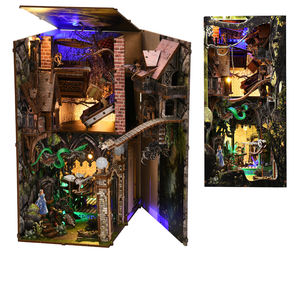 Kit de construction de maison miniature Minicity, kit de bricolage pour maison miniature, puzzles en bois 3D pour adultes - Alice au pays des merveilles - Product Image 1