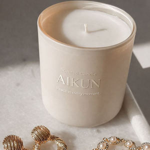 AIKUN Custom Logo Eco Friendly Glass Candle Aromatherapy Candle Fragrance Candle For Wedding Gift OEM ODM - Product Image 3