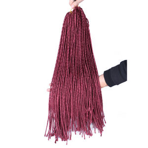 Dreadlocks synthétiques bruns fins et doux Extensions de cheveux au crochet Faux Locs Tresses faites à la main pour Dreadlocks Locs Styles - Product Image 5