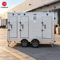 Remorque de toilettes mobiles Cogsun 53 places, remorque de toilettes portables avec équipement complet