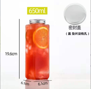 Bouteille en plastique PET rectangulaire jetable de <span class=keywords><strong>500</strong></span> ml, bouteille en plastique pour jus, en stock - Product Image 6