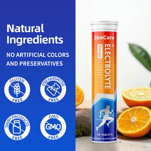 Comprimidos Efervescentes de Eletrólitos GMP em Estoque, Suplemento Energético Multivitamínico para Adultos, 20 Comprimidos Dose Diária - Product Image 1