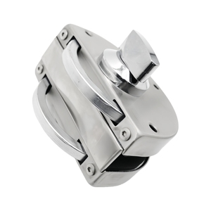 ステンレス製二重磁気スライドガラスドアロック U字型デザイン 防水 キー操作 研磨済み 盗難防止 オフィス用 - Product Image 4