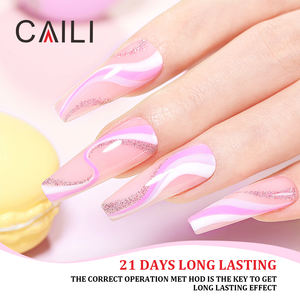 Kit de vernis à ongles gel French Tip 24 couleurs, pour nail art, avec pinceau fin intégré, cadeaux de manucure pour femmes - Product Image 6