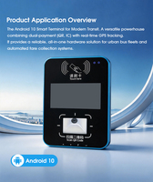 Lector de NFC y Escáner de Códigos QR para Autobús con Android 10, IP65, 4G LTE, Distancia de Lectura de 5-6m y Altavoz con Alerta Sonora
