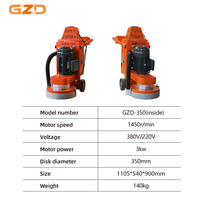 Machine à meuler le béton personnalisée GZD 110V/220V/380V 3KW, machine à meuler le béton à haute efficacité avec aspiration des poussières