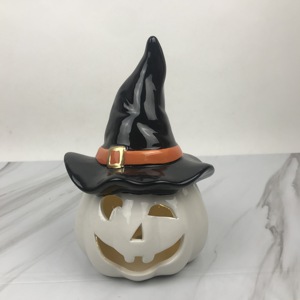<span class=keywords><strong>Calabaza</strong></span> decorativa personalizada para Halloween, <span class=keywords><strong>calabaza</strong></span> de cerámica con luz Led, venta al por mayor - Product Image 4