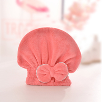 Gorro de Secado de Cabello con Lazo de Coral Personalizado de Fábrica, Accesorios de Baño para Mujeres y Niñas, Gorro de Ducha Absorbente y Grueso