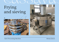 Lokaal gemaakte cassave garri-machine, garri-productielijn, cassave-schiller+vermaler+pers+garri-friteuse+zeef garri-machine