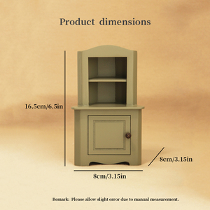 Miniature pour maison de poupée : Meuble vitrine d'angle en forme d'arche, présentoir pour aliments, <span class=keywords><strong>pain</strong></span>, gâteaux, sandwichs, plantes, avec bouton décoratif, ornement, cadeau - Product Image 2