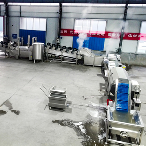 低価格冷凍フライドポテト生産植物ポテトペースト機ブランチング機カーリーフライマシン - Product Image 3