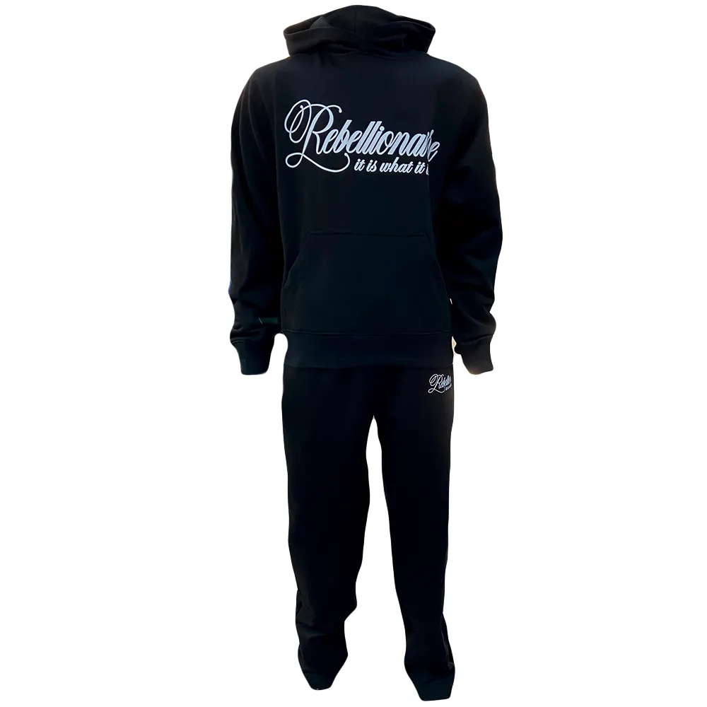 Custom Plain Hoodies Set Screen Print Casual Tracksuit Sportswear Jogger Set For Men