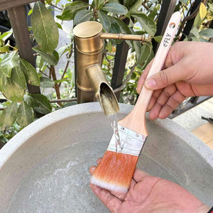 Oem Aanpasbare Sjerp Verfborstels Synthetische Haar Platte Punt Voor Aquarel Oliekwaliteit Diy Muurverfborstels - Product Image 6