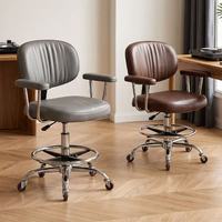 Chaise de salon ergonomique en métal hydraulique réglable avec repose-pieds pivotant à 360 degrés, inclinable, design moderne pour spa et manucure