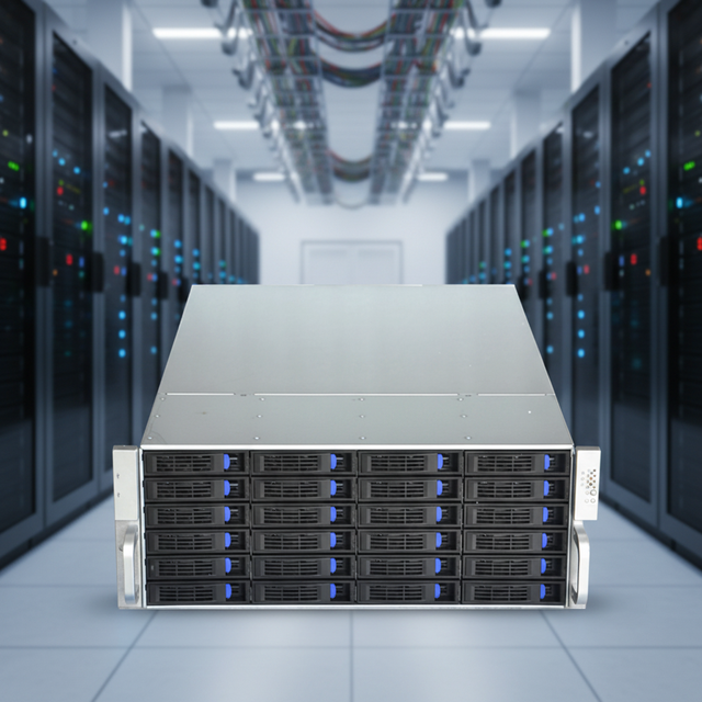 24-Bay 4U ATX Steel Rackmount Server Case Hot Swap SAS SATA Backplane Cooling Fans Industrial Chassis USB High in Stock
