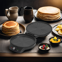 Gril électrique personnalisé de 12 pouces pour la maison poêle à crêpe ronde four à pizza portable machine à pizza automatique avec minuterie