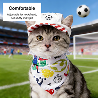 Ensemble Chapeau Décoratif et Bavette pour Animaux de Compagnie (Chiens et Chats) 2026 – Polyester Solide Lavable Classique