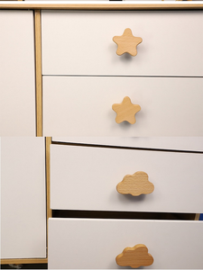 Đồ nội thất bằng gỗ động vật dễ thương xử lý ngăn kéo tay nắm cửa tủ bếp tay nắm cửa gỗ động vật Bắc Âu - Product Image 3