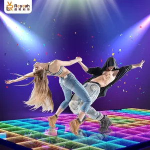 באיכות גבוהה RGB ריקוד אריחי פנלים נייד זכוכית דיסקו לילה מועדון 3d אינפיניטי מראה Led רחבת ריקודים