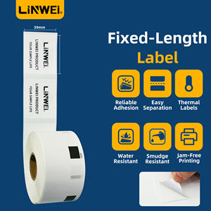 Rollo de Etiquetas de Papel Térmico Compatible con Brother DK-11220, 39 mm x 48 mm, Negro sobre Blanco - Product Image 4