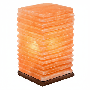 Lámpara de sal del Himalaya, artesanías naturales con forma de Pilar tallado para el hogar, elemento decorativo de amor de estilo Feng Shui - Product Image 1