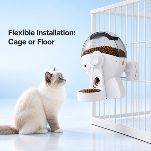 Distributeur de nourriture pour animaux de compagnie WiFi avec caméra 2MP, contrôle par application, programmation des portions pour chats d'intérieur - Product Image 6