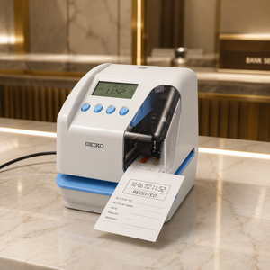 SEIKO TP50 USB time stamp <b>machine</b> Attendance punch card <b>machine</b> Multi-language time recorder Office staff check-in <b>machine</b> - Product Image 2