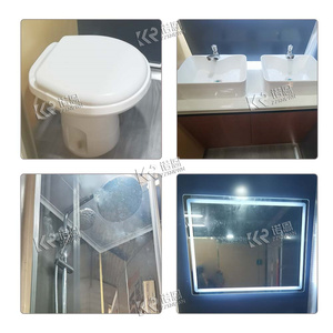 Cabine de toilettes mobile de luxe, toilettes portables pour chantier, salle de bain avec douche, remorque de toilettes VIP mobile - Product Image 6