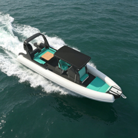 Bateau à coque en fibre de verre de 8,6 m 860, haute vitesse, haute performance, coque à étages, tube en Hypalon Orca, bateau à coque rigide en fibre de verre pour la pêche sportive