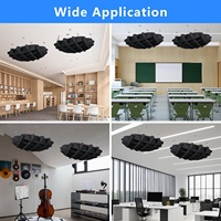 Panneau Acoustique Suspendu en Fibre de Polyester, Panneau de Plafond Acoustique Gaufré, Diffuseur de Son pour Bureau et Home Cinéma