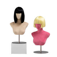 Tête colorée Mannequin chapeau perruque présentoir magasin de vêtements vitrine accessoire bijoux collier modèle support en acier inoxydable