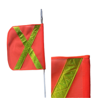 Vente chaude dégagement rapide sécurité LED drapeau Buggy pôle lumière nouvel état fouet minier avec base de ressort orange réfléchissante