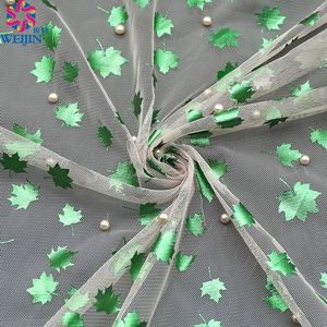 ชุดเดรสลำลองสำหรับการแสดงบนเวทีผ้าทอตาข่าย<span class=keywords><strong>ผ้า</strong></span>ถักลายใบเมเปิ้ลโพลีเอสเตอร์ออกแบบได้ตามต้องการ - Product Image 6