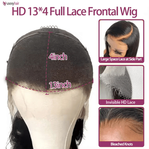 Peluca de Cabello Humano Liso y Sedoso sin Pegamento, con Frente de Encaje Transparente HD, 100% Cabello Humano, <span class=keywords><strong>para</strong></span> Mujeres Negras - Product Image 3