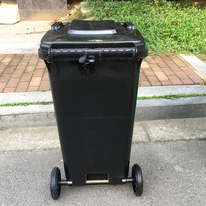 Contenedores de basura de 120L para carreteras, contenedores de basura para zonas residenciales, contenedores de basura de plástico de 100L, contenedores de basura para saneamiento municipal - Product Image 4