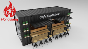 Conteneur d'expédition à faible coût préfabriqué pliable magasins magasins Flat Pack Garage café détachable conteneur maison - Product Image 3