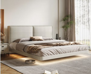 Cadre <span class=keywords><strong>de</strong></span> <span class=keywords><strong>lit</strong></span> triple moderne <span class=keywords><strong>de</strong></span> luxe pour chambre d'hôtel, style minimaliste, avec rangement intégré, disponible <span class=keywords><strong>en</strong></span> tailles King et Queen, aux designs élégants et illustrés. - Product Image 5