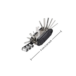 Juego de multiherramientas compacto con funciones de reparación de bicicletas, herramienta de llave plegable portátil para ciclistas, acero inoxidable duradero - Product Image 2
