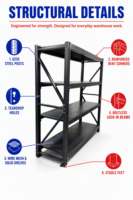 Étagère de stockage en métal résistant à la rouille, rayonnage à palettes en acier multi-niveaux pour stockage commercial, taille personnalisée, étagère à charge lourde