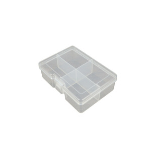 Transparent Plastic 4-Compartment <b>Storage</b> <b>Box</b> For Medicine Jewelry Fishing Tackle Sewing Electronics <b>Small</b> Parts Desktop - Product Image 5