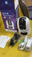 Caméra de sécurité intérieure V380 à double vue pour usage domestique avec réseau sans fil WIFI, haute définition, surveillance intelligente à distance