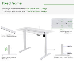 Modern tek motorlu elektrikli ofis bilgisayar iş istasyonu masa yüksekliği ayarlanabilir yüksek masa çerçeve ev ofis kullanımı için - Product Image 3