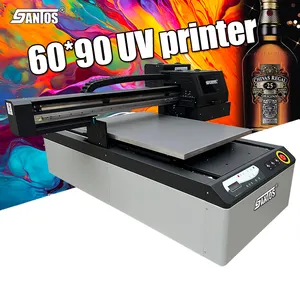 Widely Used 60*90Cm Flatbed Uv Printer UV 6090 Pen Bottle Glass Printing Machine With Varnish And Rotary