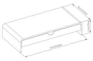Thiết kế mới <span class=keywords><strong>Acrylic</strong></span> Màn hình Riser với gỗ ngăn kéo máy tính xách tay đứng nhà và văn phòng chơi Game Led <span class=keywords><strong>LCD</strong></span> hiển thị đứng - Product Image 3