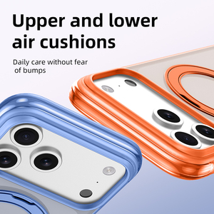 Coque de téléphone magnétique translucide mate en gros pour iPhone 18 17 Pro Max avec protection à 360° °   Support de Bague avec Boutons Tactiles IA et Coque Antichoc - Product Image 3