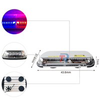 Vente en gros de barres lumineuses clignotantes LED haute luminosité Power Cop Ceiling Short Row Car Roof Warning Stroboscope Light Reflection Cup