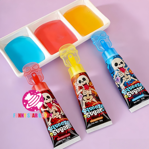 Caramelos <span class=keywords><strong>de</strong></span> Halloween con Forma <span class=keywords><strong>de</strong></span> Calavera, Pasta <span class=keywords><strong>de</strong></span> Dientes, Mermelada, Dulces Personalizados, Ácidos, Dulces, Afrutados, Salsa <span class=keywords><strong>de</strong></span> Azúcar Exprimible, Caramelos Líquidos - Product Image 2