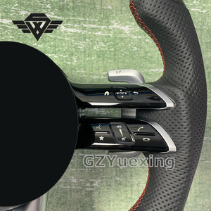 Haut luxe pour <span class=keywords><strong>Mercedes</strong></span> Benz AMG W223 W204 W205 W212 W214 W215 CLA CLE <span class=keywords><strong>volant</strong></span> en carbone forgé en cuir - Product Image 3