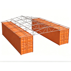 Custom Outdoor Container <b>Roof</b> Fireproof UV Resistant Sturdy Warehouse Shelter Cover Color steel tile container shelter <b>roof</b> - Product Image 2