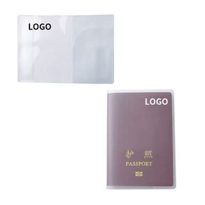 Housse de passeport personnalisée en PVC transparent, étui pliable en plastique imperméable pour la promotion - Product Image 1